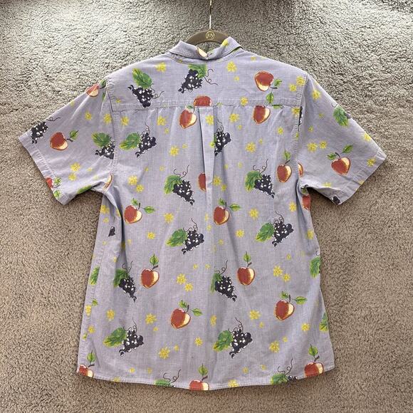 Partners Mervyns Vintage Women's Medium Short Sleeve Button Up Shirt Fruit - Picture 8 of 9